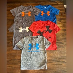 5 Under Armour Boys Size 4 T-Shirts